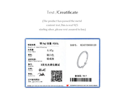 Moissanite Eternity Sterling Silver Band Ring