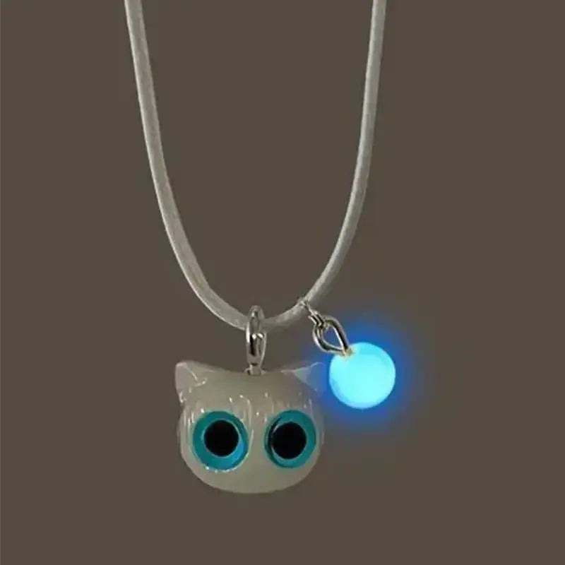 Luminous Cat Friendship Bracelet & Necklace Set