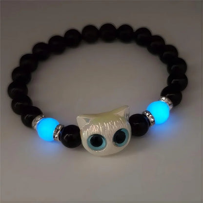 Luminous Cat Friendship Bracelet & Necklace Set