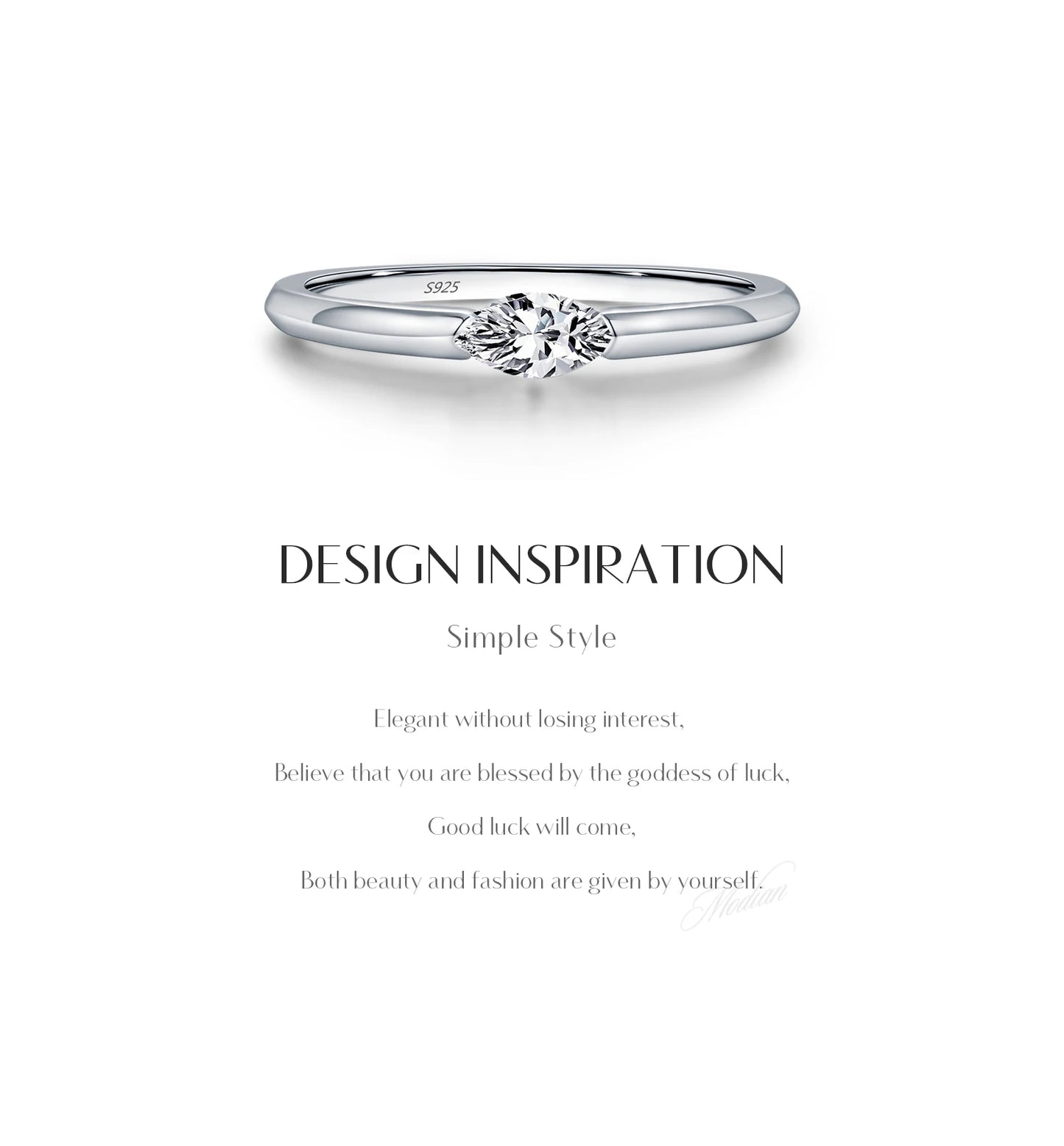 Marquise Cubic Zirconia Sterling Silver Ring