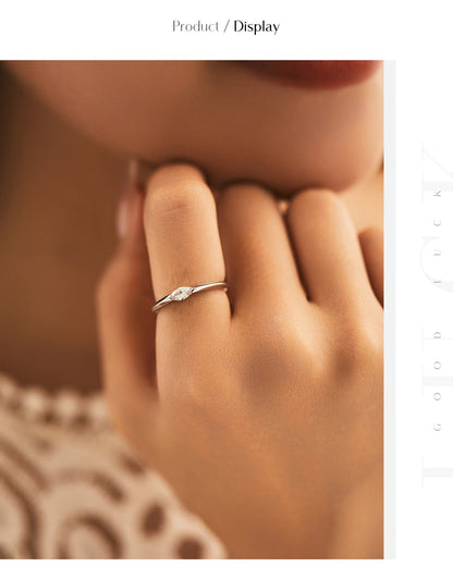 Marquise Cubic Zirconia Sterling Silver Ring