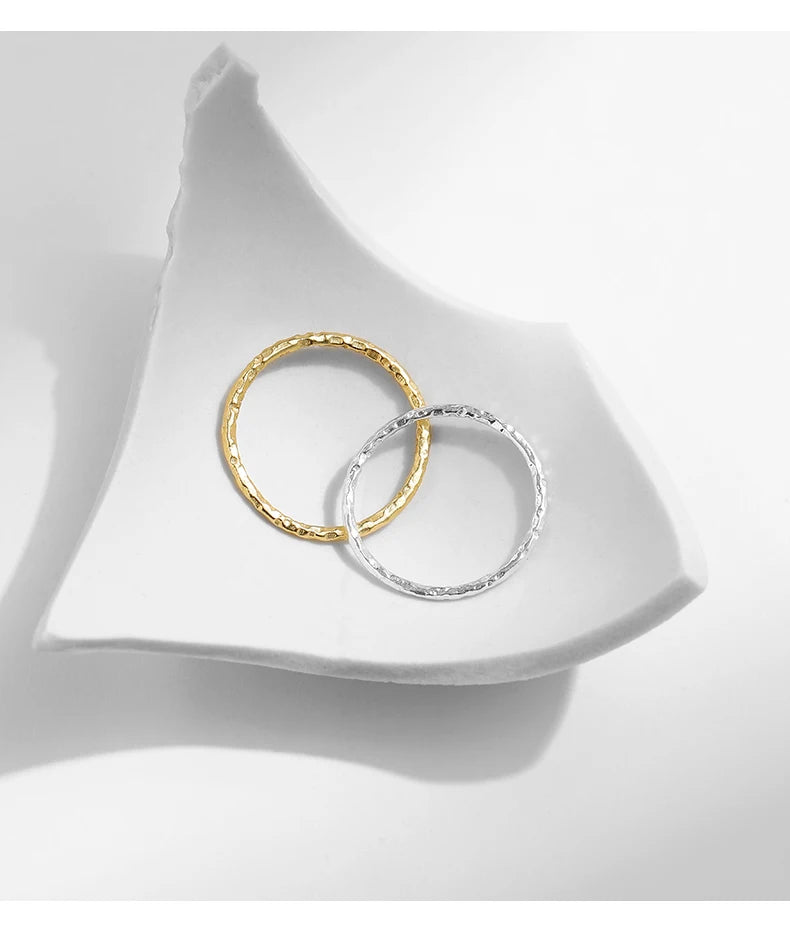 Faceted Stackable Sterling Silver Ring