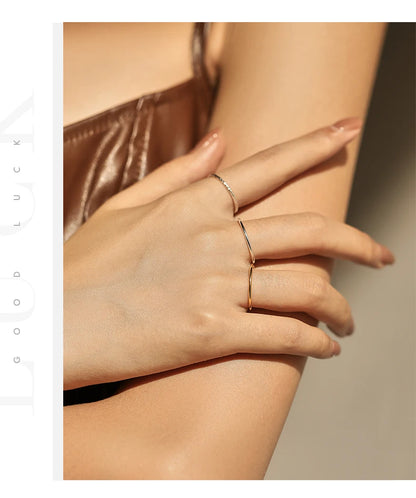 Faceted Stackable Sterling Silver Ring