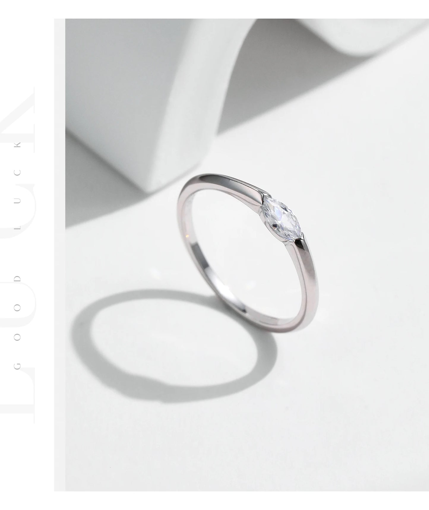 Marquise Cubic Zirconia Sterling Silver Ring