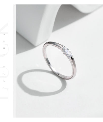 Marquise Cubic Zirconia Sterling Silver Ring