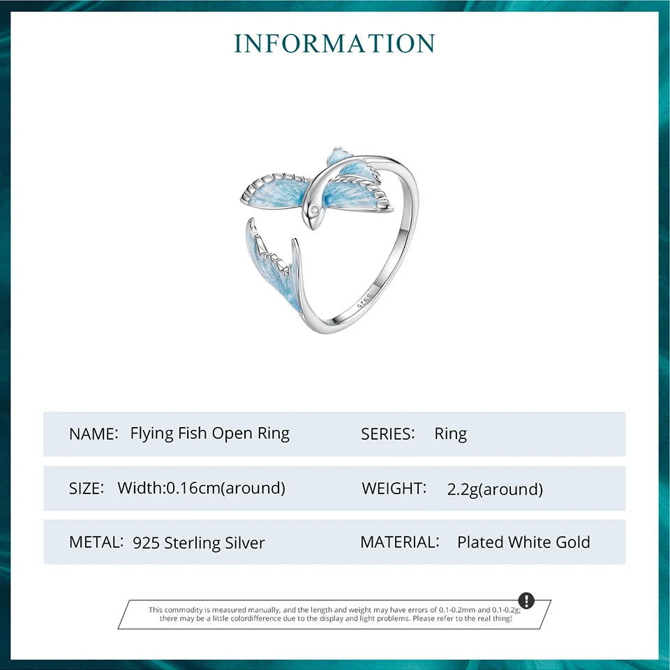 Hummingbird & Flower Sterling Silver Open Ring