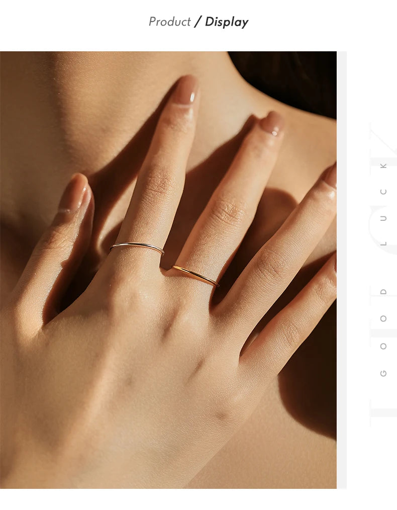 Minimalist Stackable Sterling Silver Ring