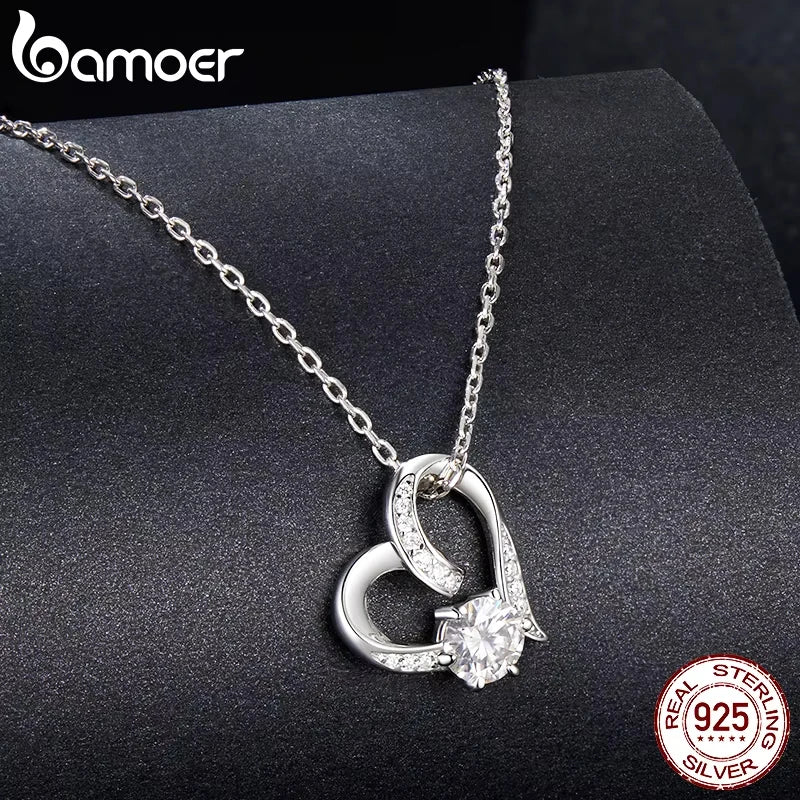 Moissanite Heart Pendant Necklace