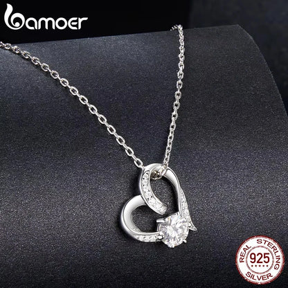 Moissanite Heart Pendant Necklace