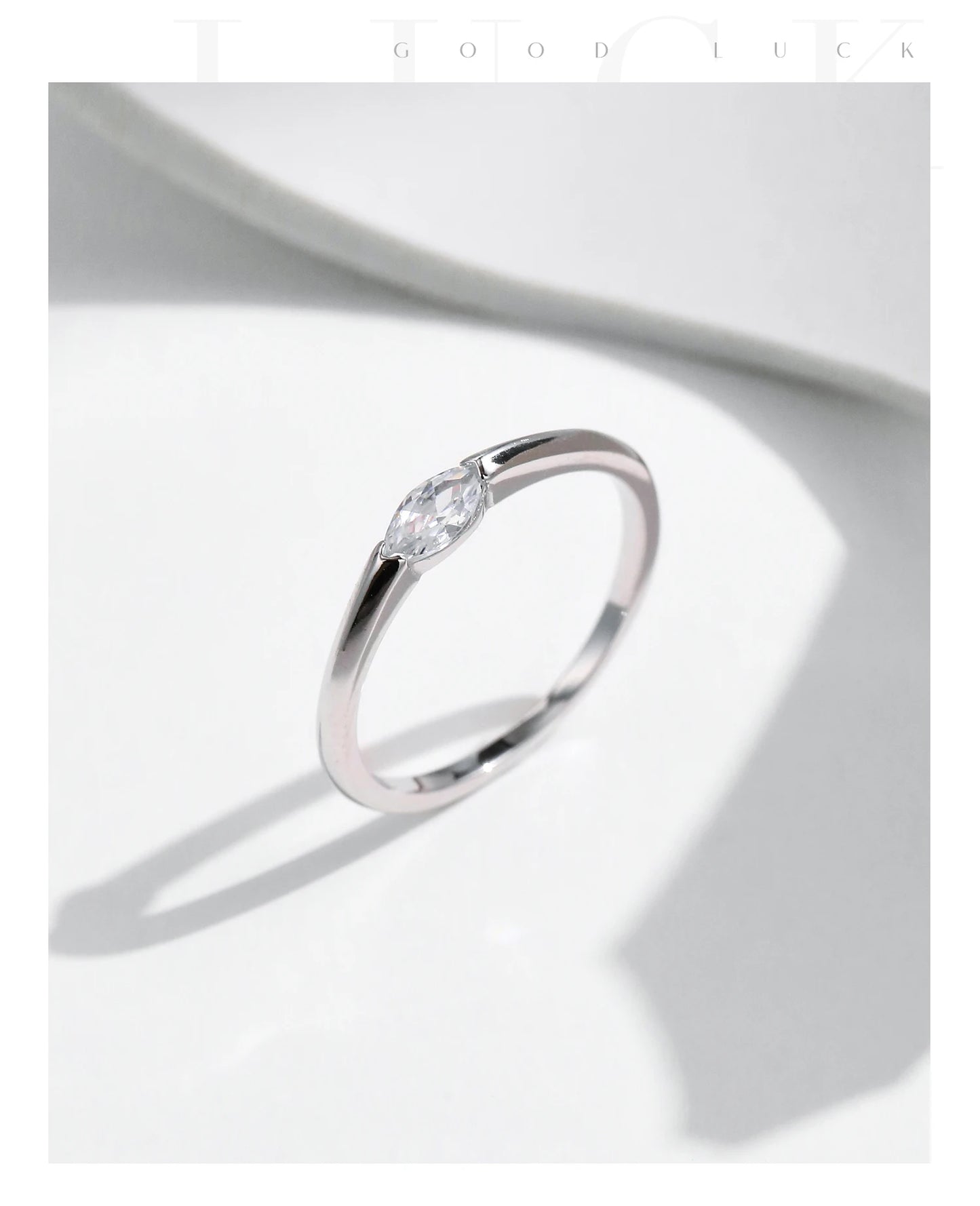 Marquise Cubic Zirconia Sterling Silver Ring