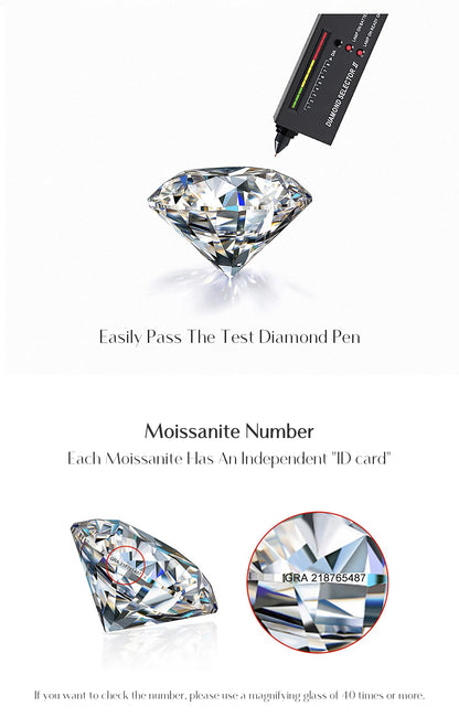Moissanite Pavé Sterling Silver Hoop Earrings