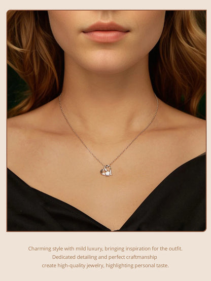 Moissanite Heart Pendant Necklace