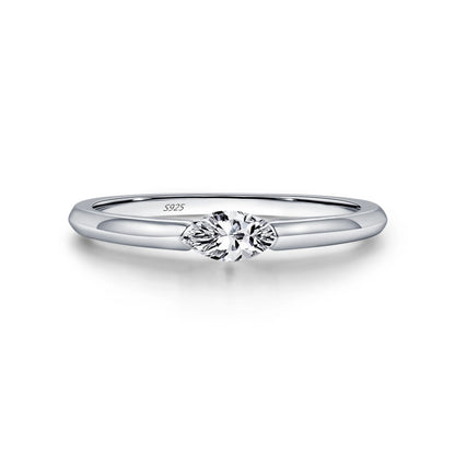 Marquise Cubic Zirconia Sterling Silver Ring