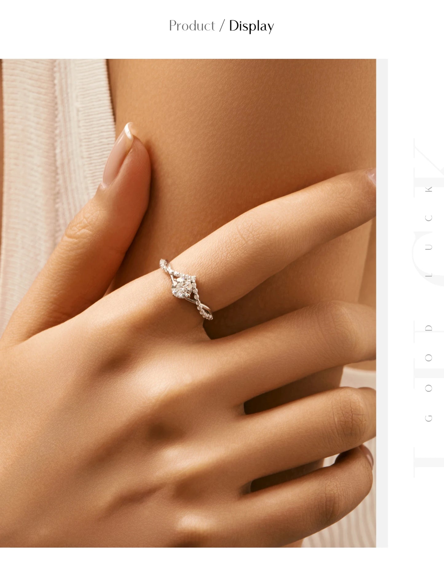 Crown Moissanite Sterling Silver Ring