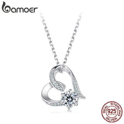 Moissanite Heart Pendant Necklace