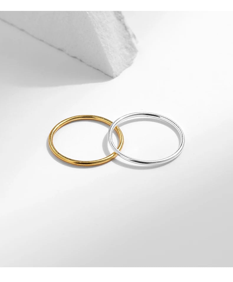 Minimalist Stackable Sterling Silver Ring