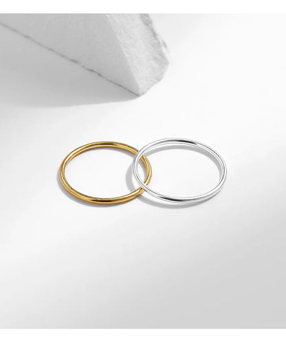 Minimalist Stackable Sterling Silver Ring