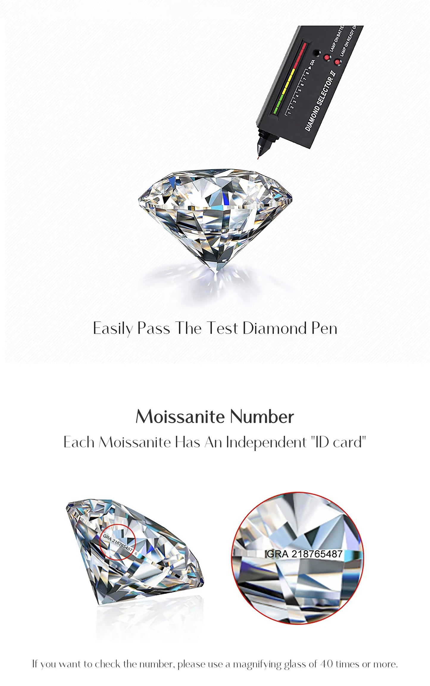 Classic Round Moissanite Sterling Silver Ring