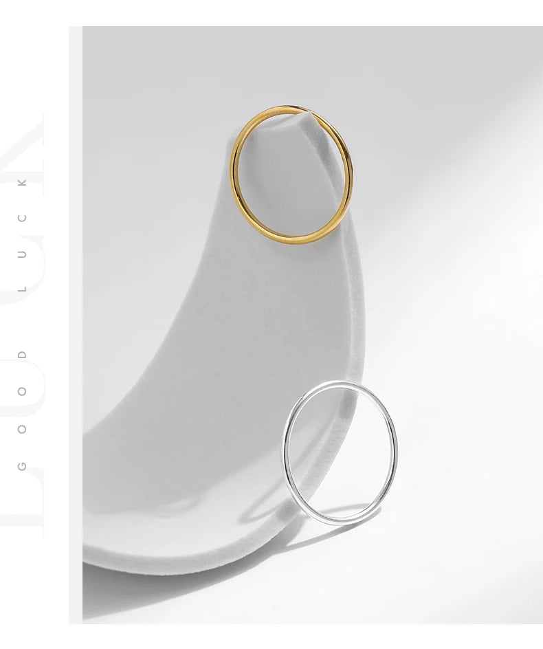 Minimalist Stackable Sterling Silver Ring