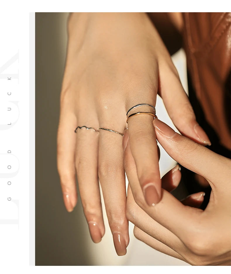 Faceted Stackable Sterling Silver Ring