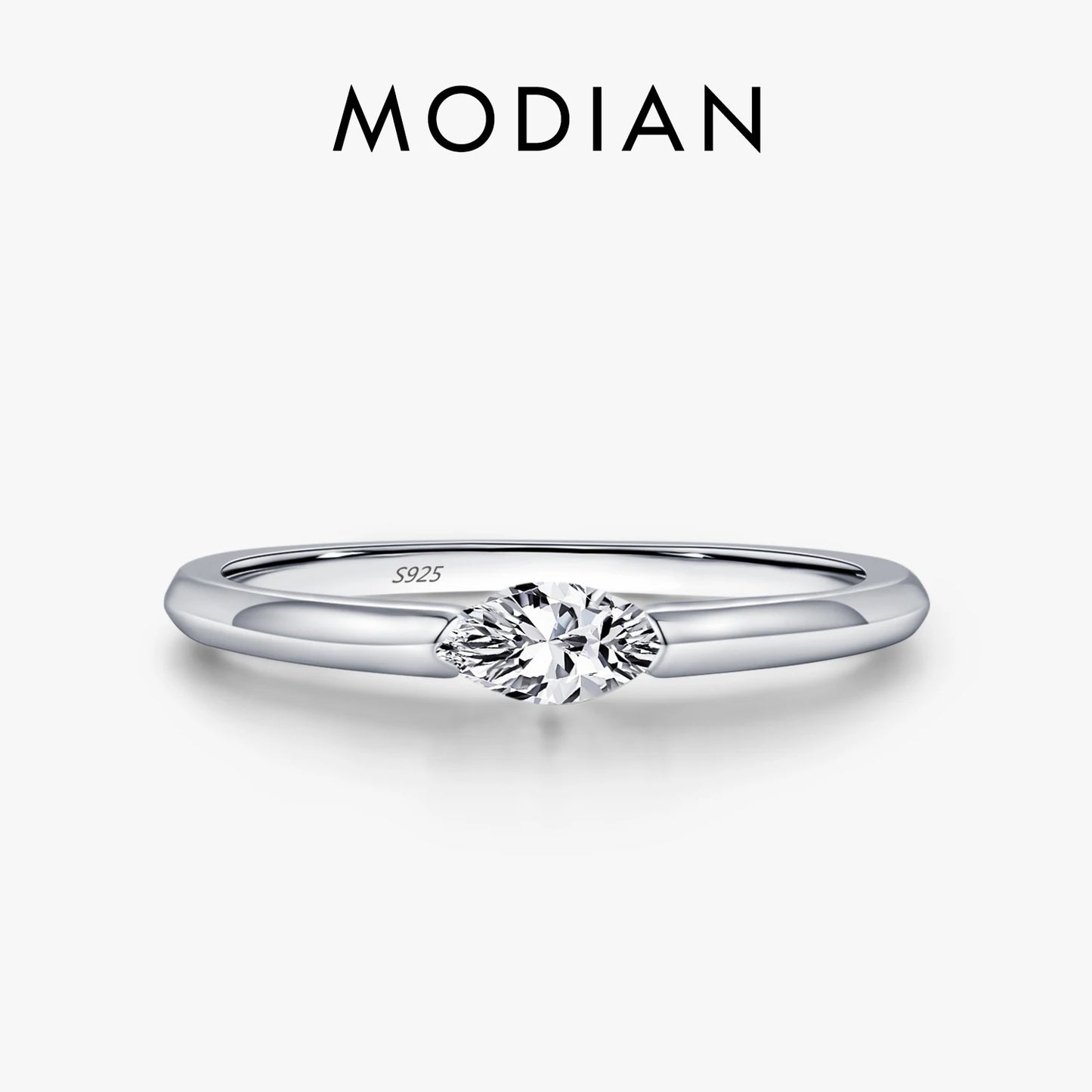Marquise Cubic Zirconia Sterling Silver Ring