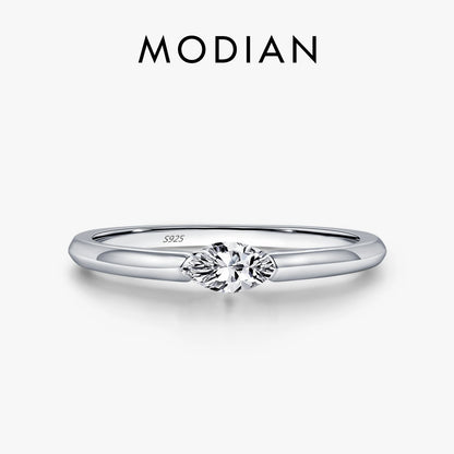 Marquise Cubic Zirconia Sterling Silver Ring