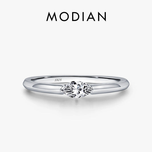 Marquise Cubic Zirconia Sterling Silver Ring