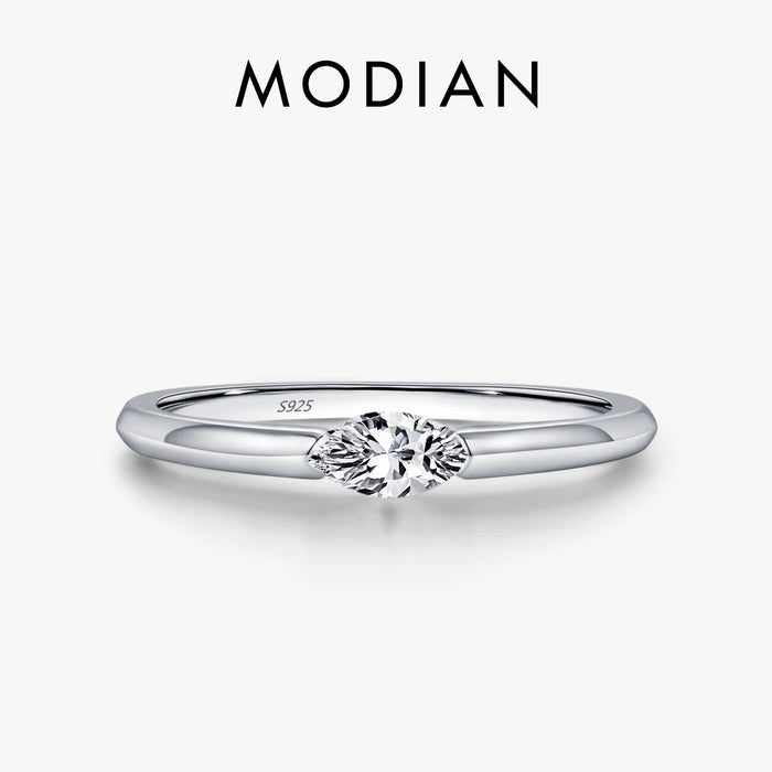 Marquise Cubic Zirconia Sterling Silver Ring