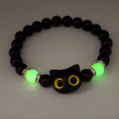 Luminous Cat Friendship Bracelet & Necklace Set