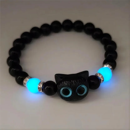 Luminous Cat Friendship Bracelet & Necklace Set