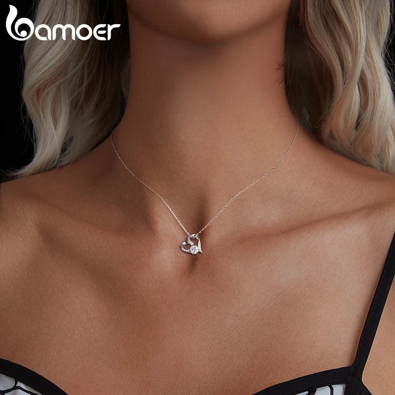 Moissanite Heart Pendant Necklace