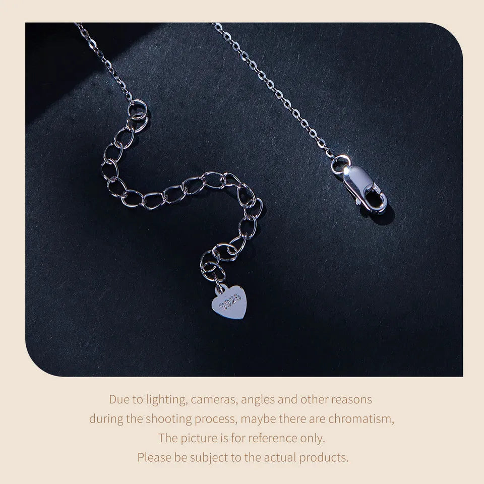 1ct Bezel Moissanite Sterling Silver Pendant Necklace