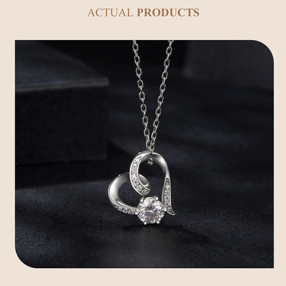 Moissanite Heart Pendant Necklace