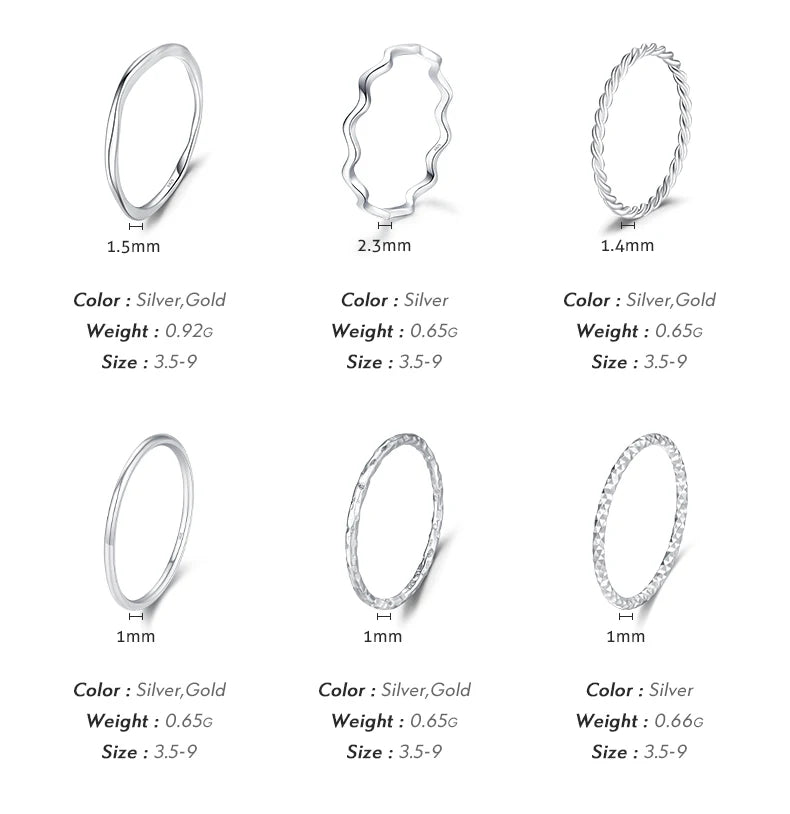 Faceted Stackable Sterling Silver Ring