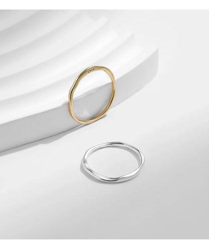 Faceted Stackable Sterling Silver Ring