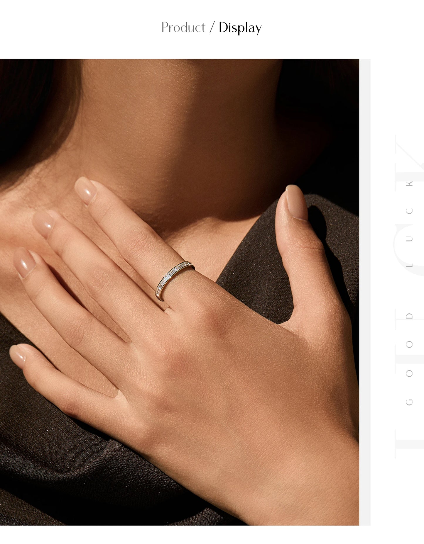 Baguette Moissanite Sterling Silver Eternity Band