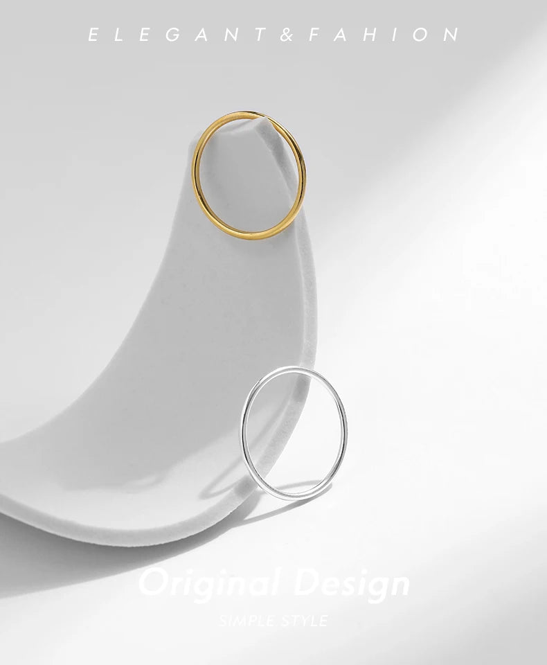 Minimalist Stackable Sterling Silver Ring