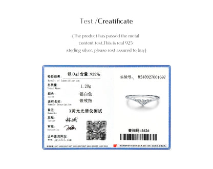 Three-Stone Moissanite Sterling Silver Chevron Ring