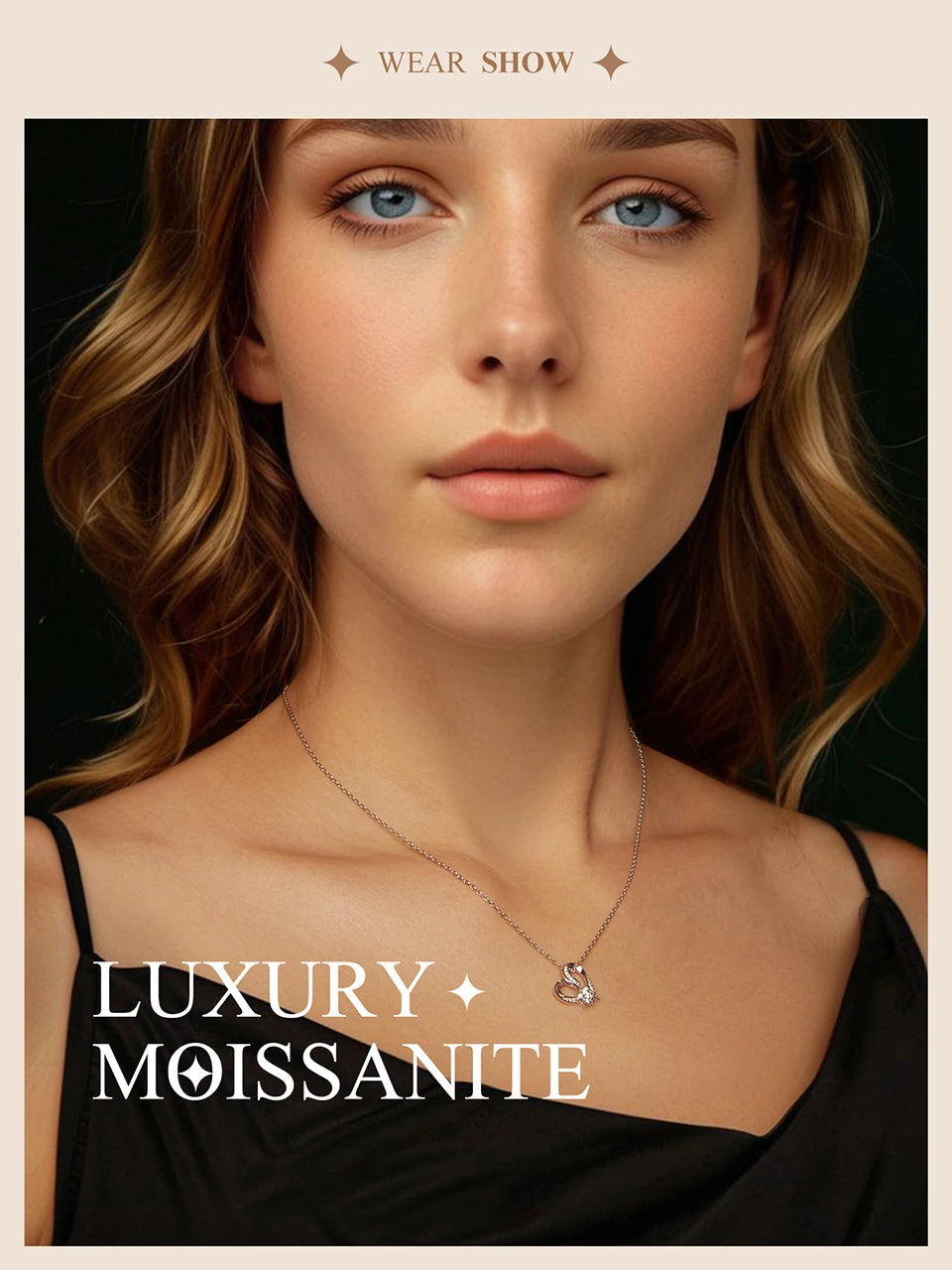 Moissanite Heart Pendant Necklace