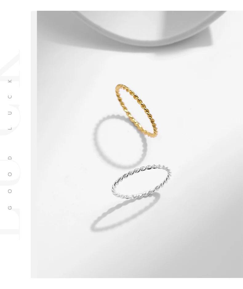 Faceted Stackable Sterling Silver Ring