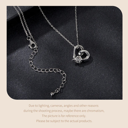 Moissanite Heart Pendant Necklace