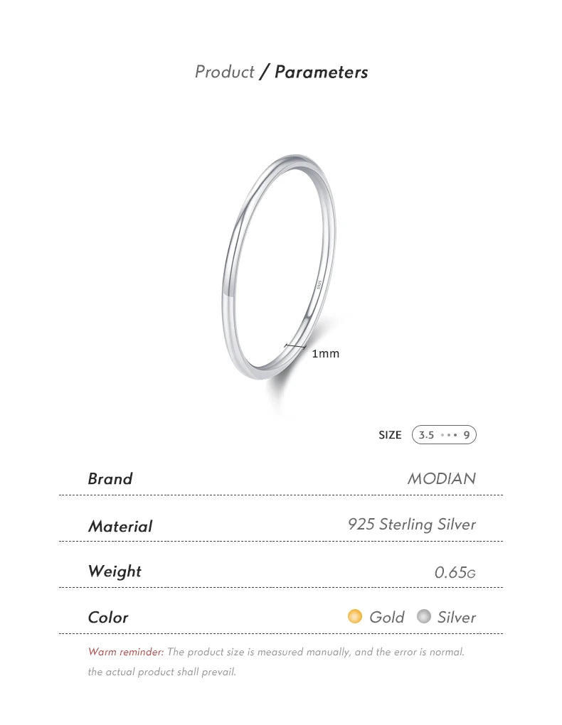 Minimalist Stackable Sterling Silver Ring