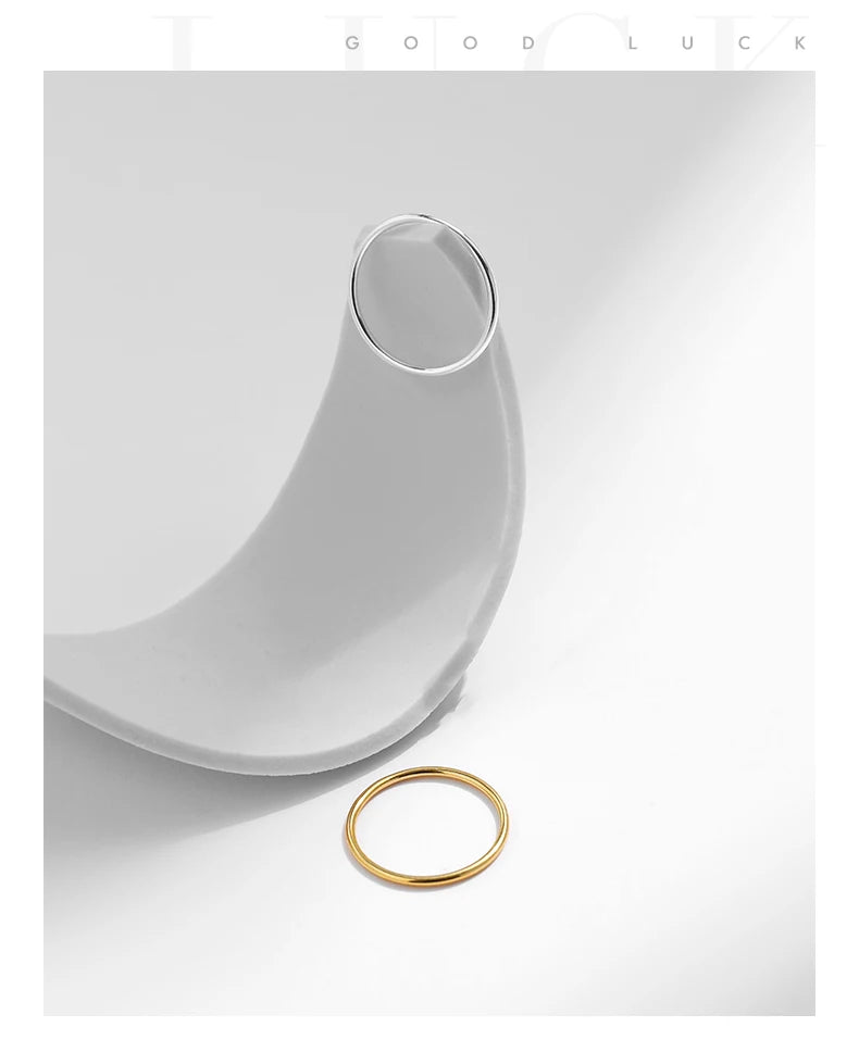 Minimalist Stackable Sterling Silver Ring