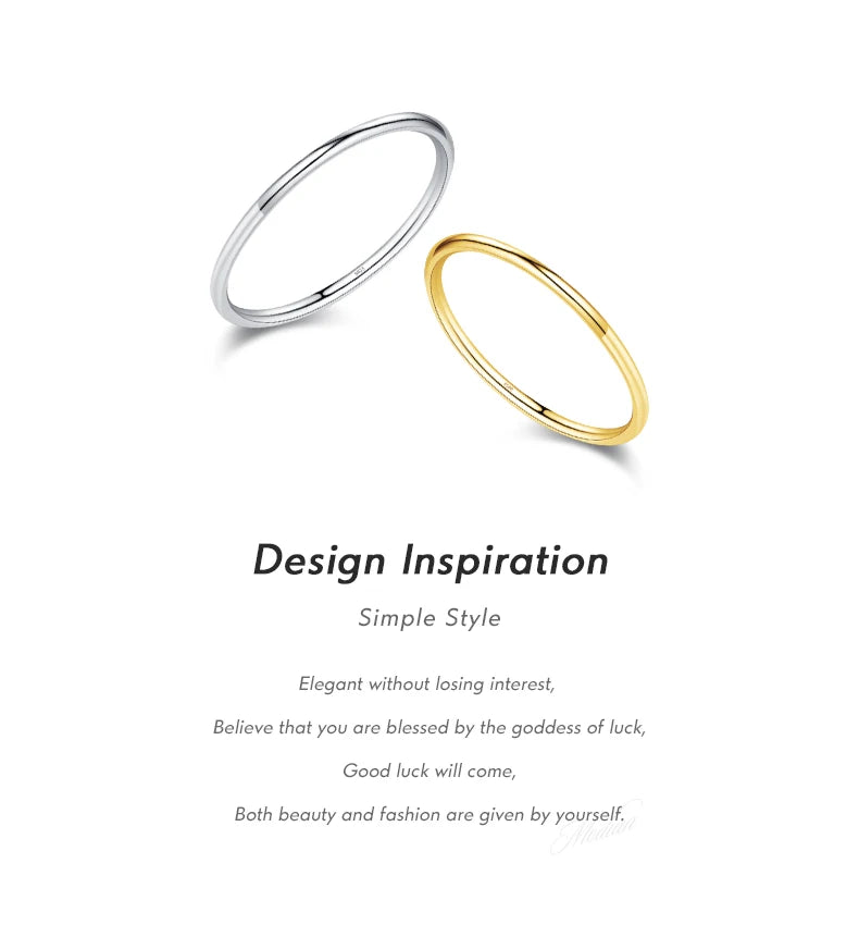 Minimalist Stackable Sterling Silver Ring