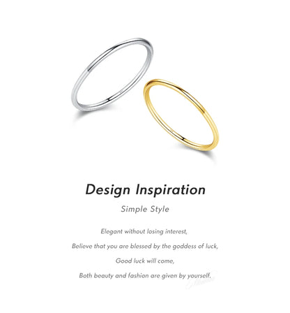 Minimalist Stackable Sterling Silver Ring