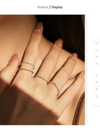 Faceted Stackable Sterling Silver Ring