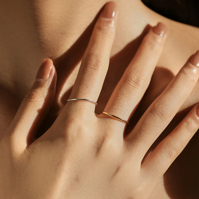 Minimalist Stackable Sterling Silver Ring